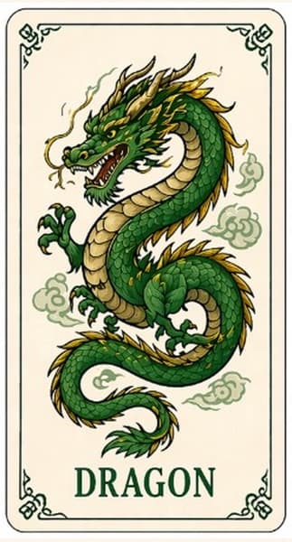 The Dragon card — highest single, worth +25 points